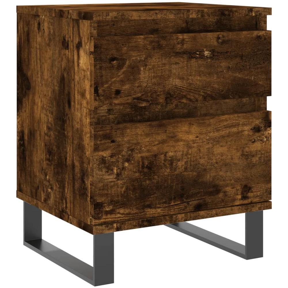 Comodino Rovere Fumo 40x35x50 Cm In Legno Multistrato - Foto 2