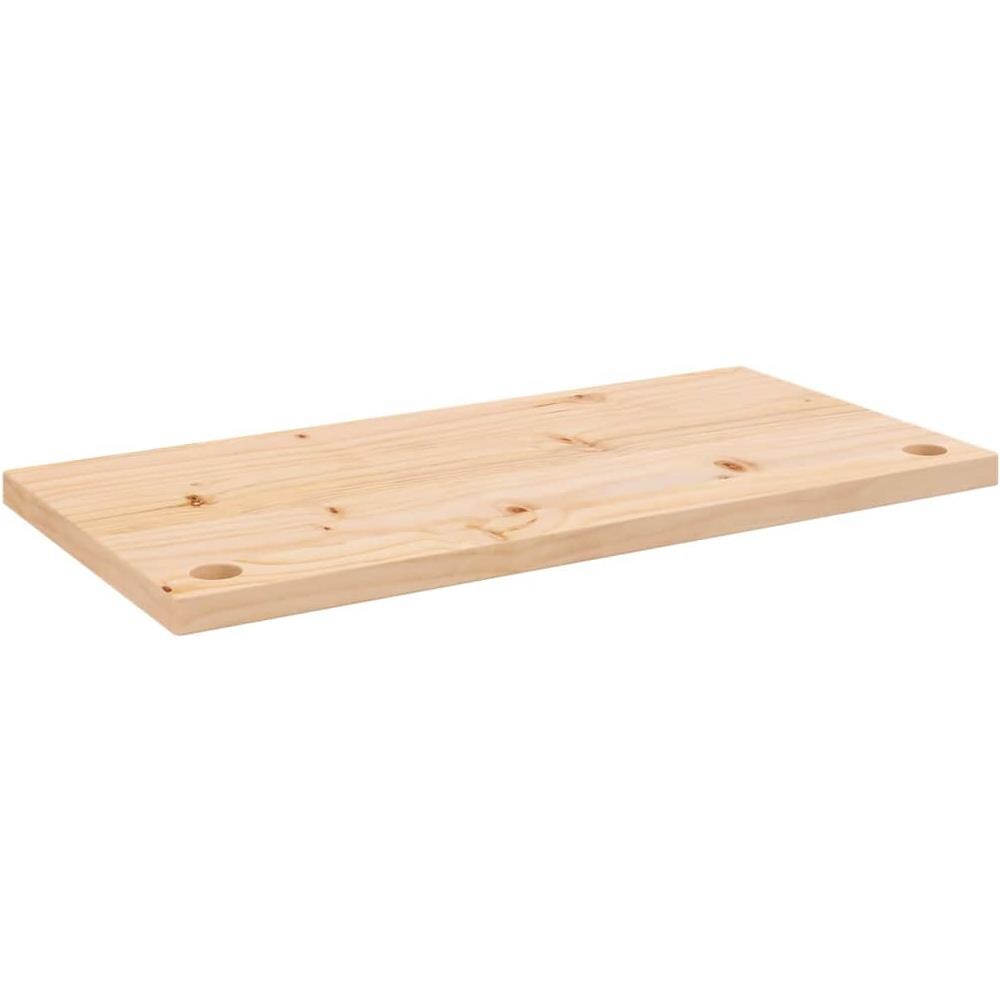 Piano Scrivania 80x40x2,5 Cm In Legno Massello Di Pino - Foto 2