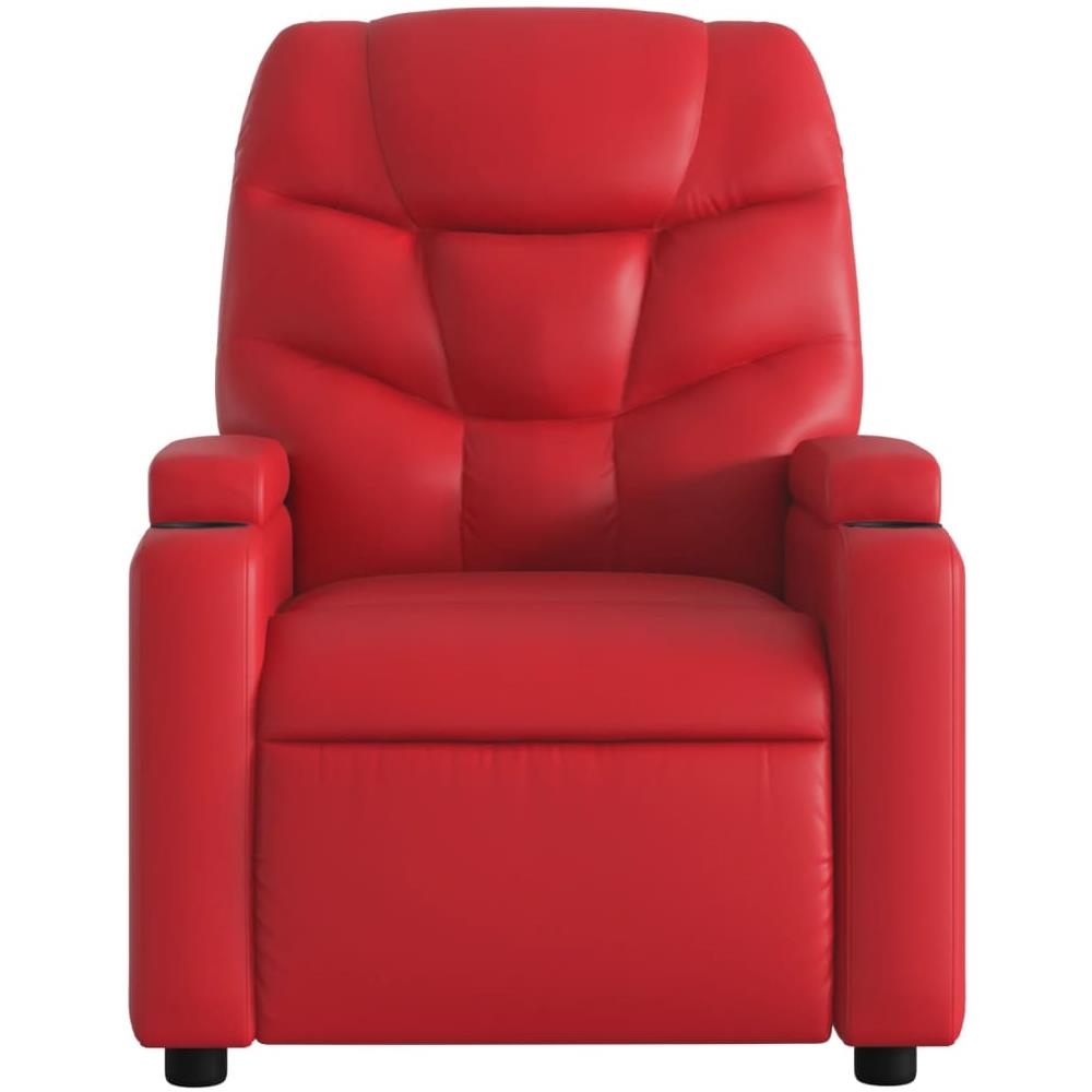 Poltrona Reclinabile Rossa In Similpelle - Foto 2