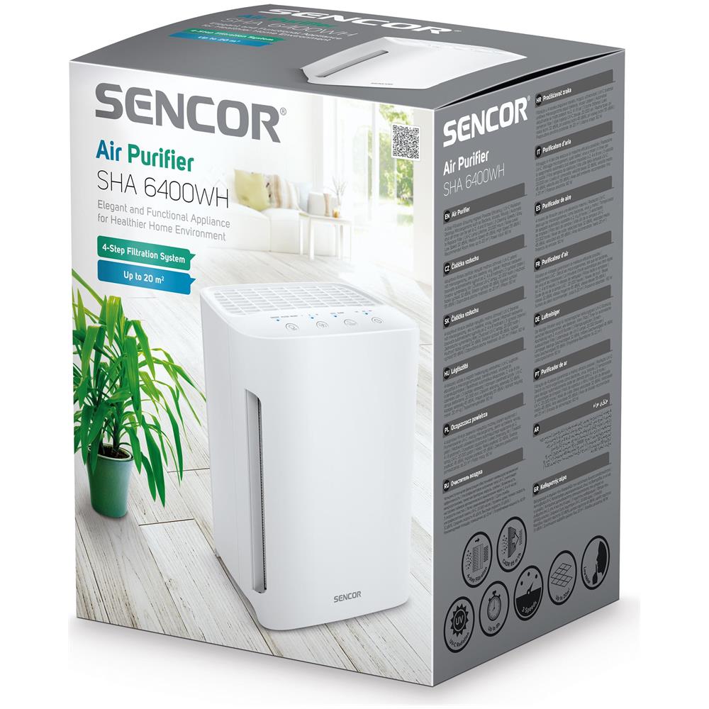 SHA 6400WH purificatore 20 m² 60 W Bianco - Foto 7