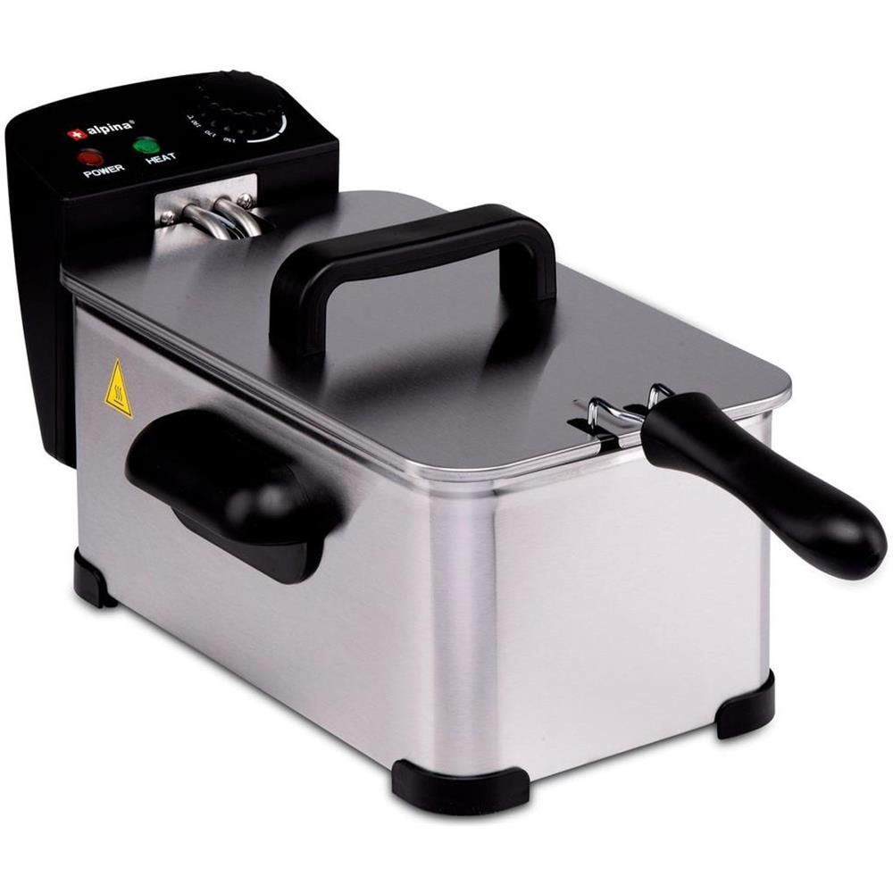 Friggitrice 3 Litri 2000 Watt da Cucina Temperatura Regolabile e Spia Controllo - Foto 1