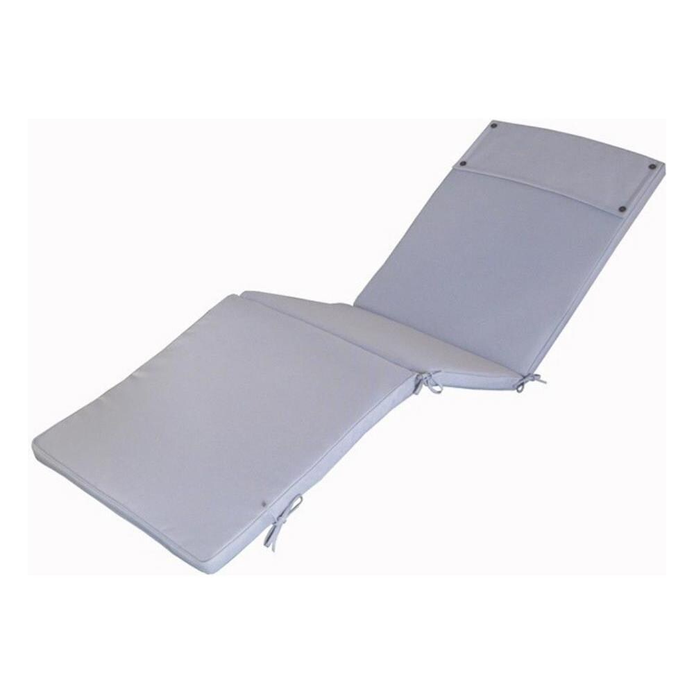 Cuscino Lettino Grigio Con Doppia Cucitura Per Esterno Idrorepellenti Resistente All’acqua - Foto 1