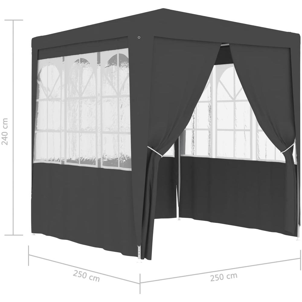 Gazebo Professionale Con Pareti 2,5x2,5 M Antracite 90 G / m² - Foto 9