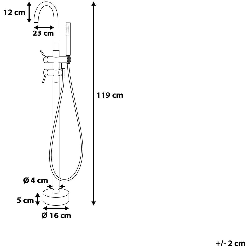 Miscelatore Vasca Freestanding Bianco Opaco Tugela - Foto 2