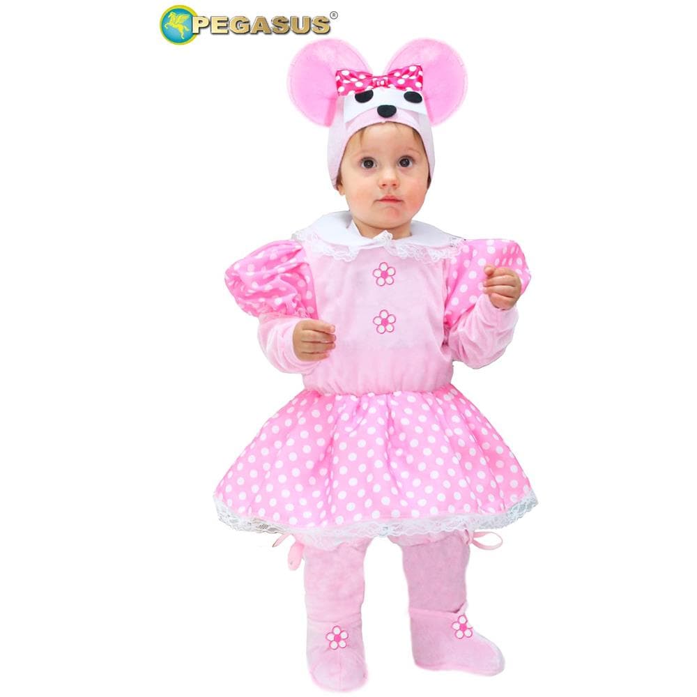 Costume Topoletta Super Star 25/36 Mesi Prima Infanzia Vestito Carnevale - Foto 1