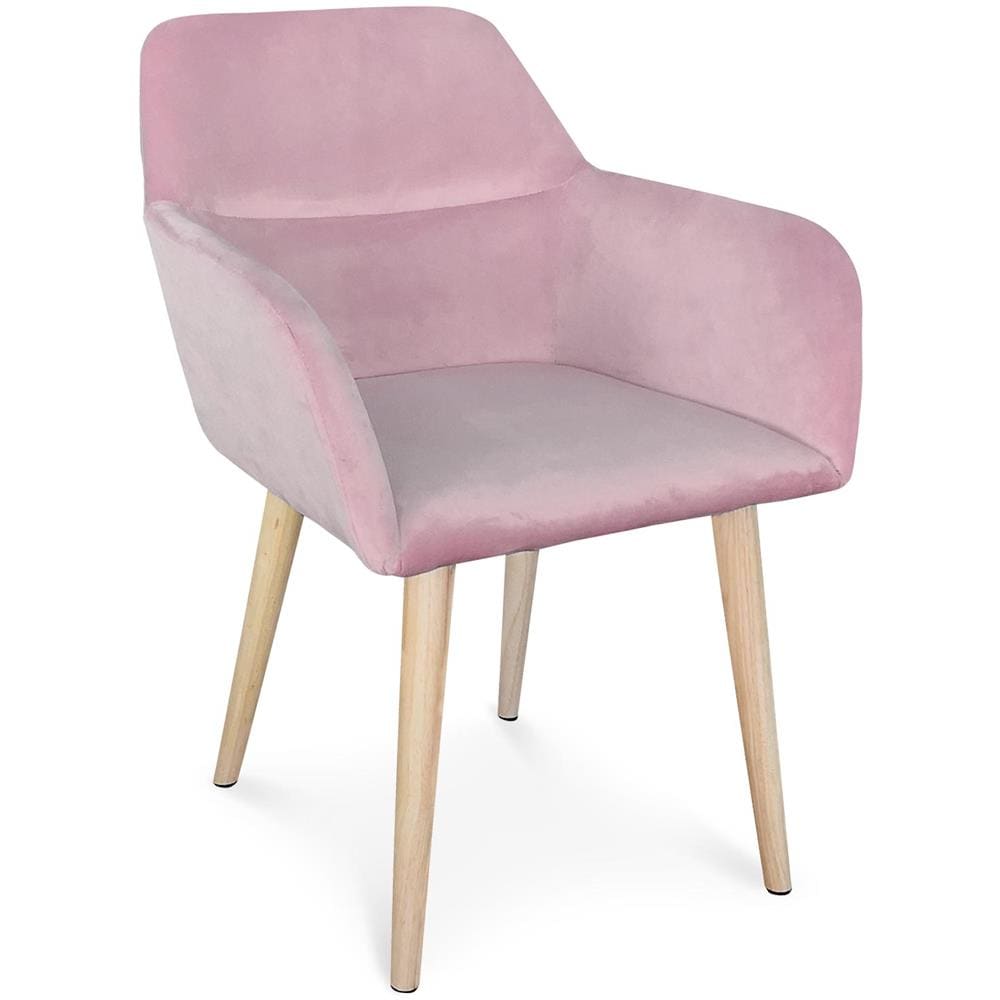 MENZZO - Sedia / Poltrona Scandinava Shaggy In Velluto Argento