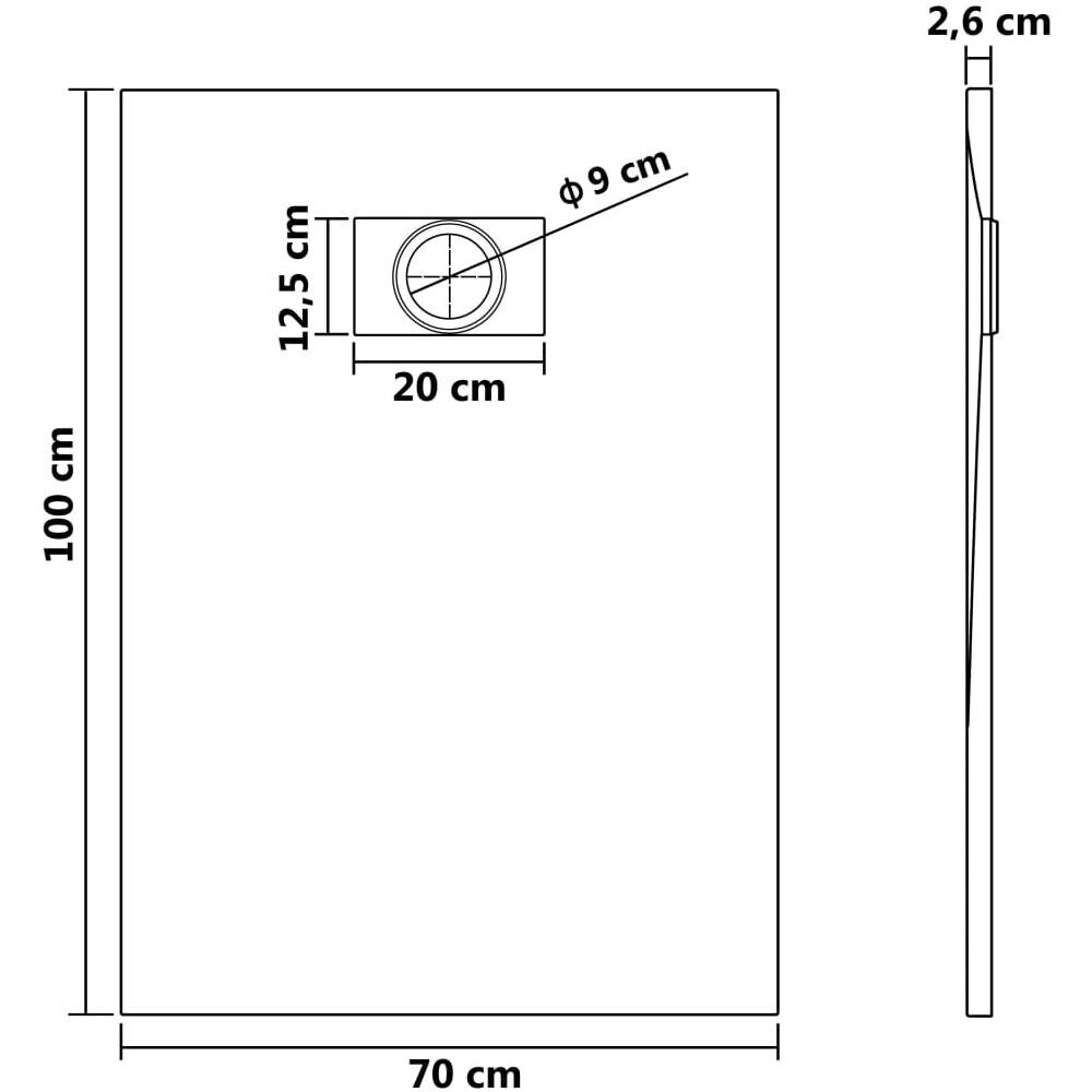 Piatto Doccia In Smc Marrone 100x70 Cm - Foto 8