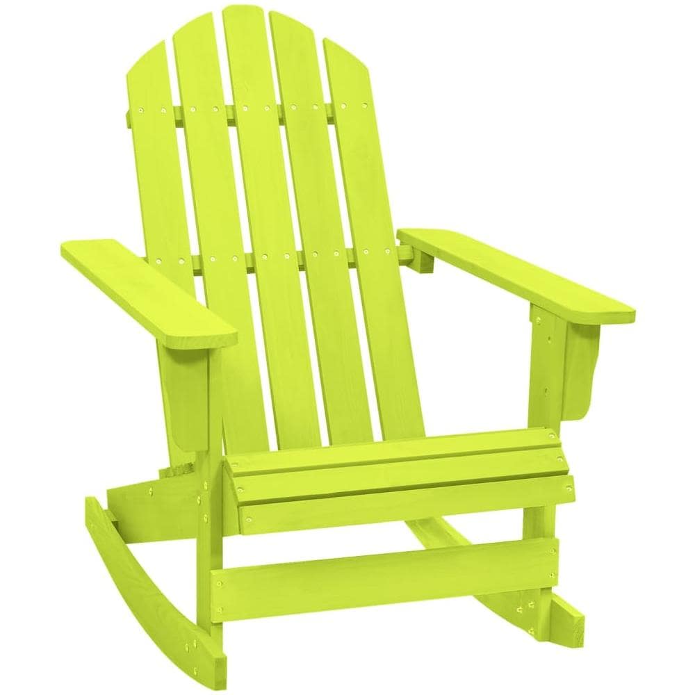 Sedia a Dondolo Giardino Adirondack in Legno di Abete Verde - Foto 1