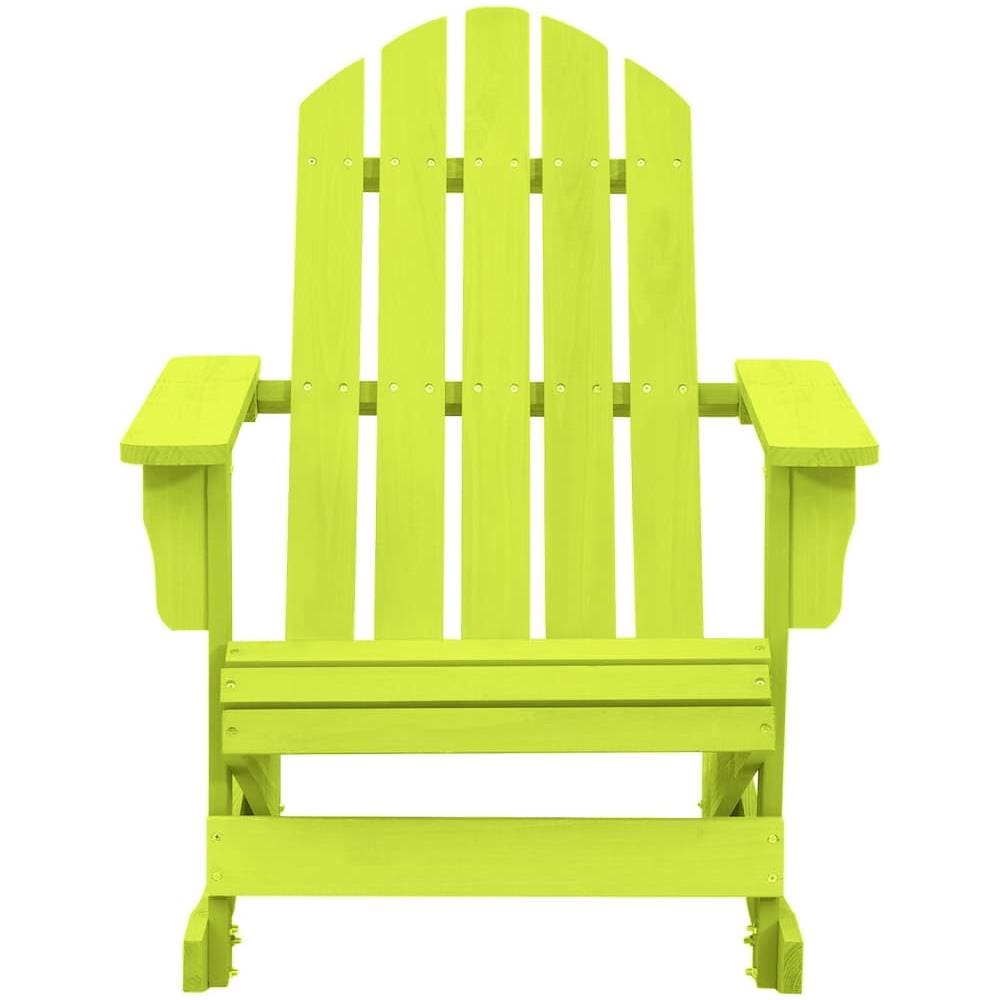 Sedia a Dondolo Giardino Adirondack in Legno di Abete Verde - Foto 2