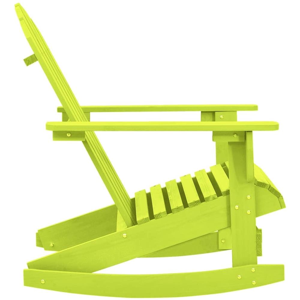 Sedia a Dondolo Giardino Adirondack in Legno di Abete Verde - Foto 3