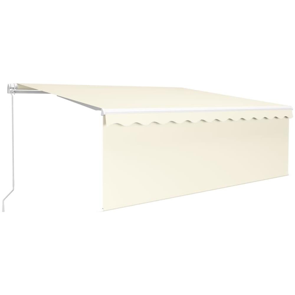 Tenda da Sole Retrattile Manuale con Parasole 4x3m Crema - Foto 1
