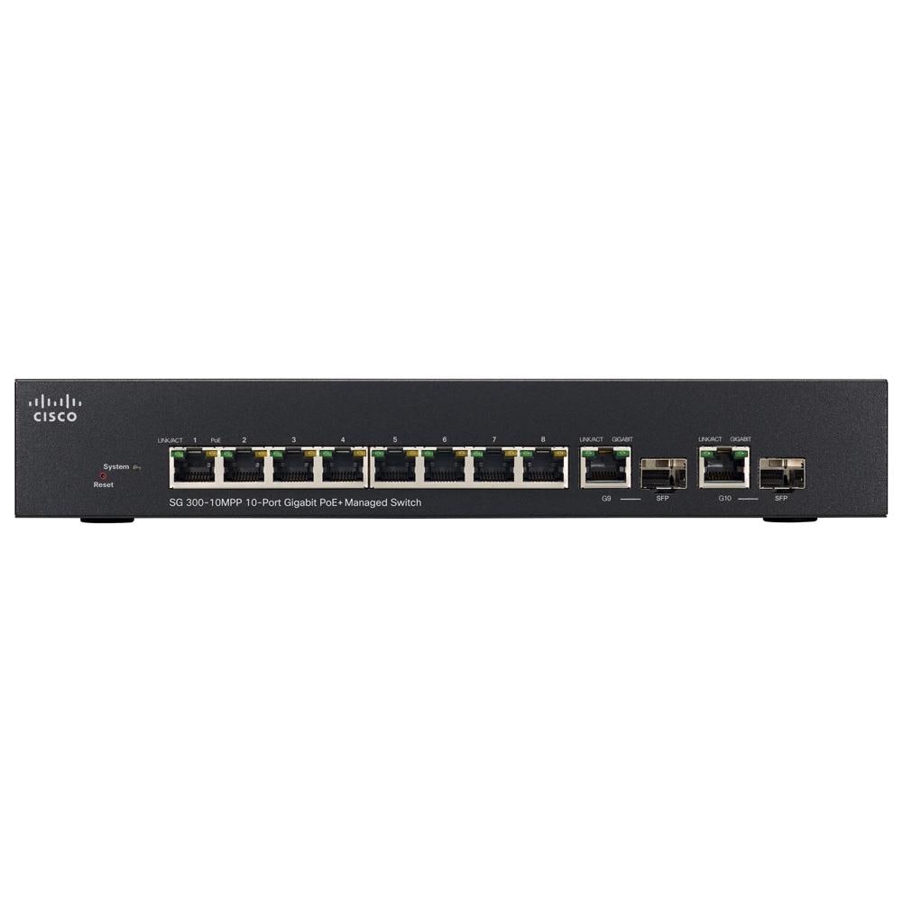 Switch SG300-10PP 10 Porte Gigabit Ethernet 2 Porte PoE+ Gestito L3 - Foto 1