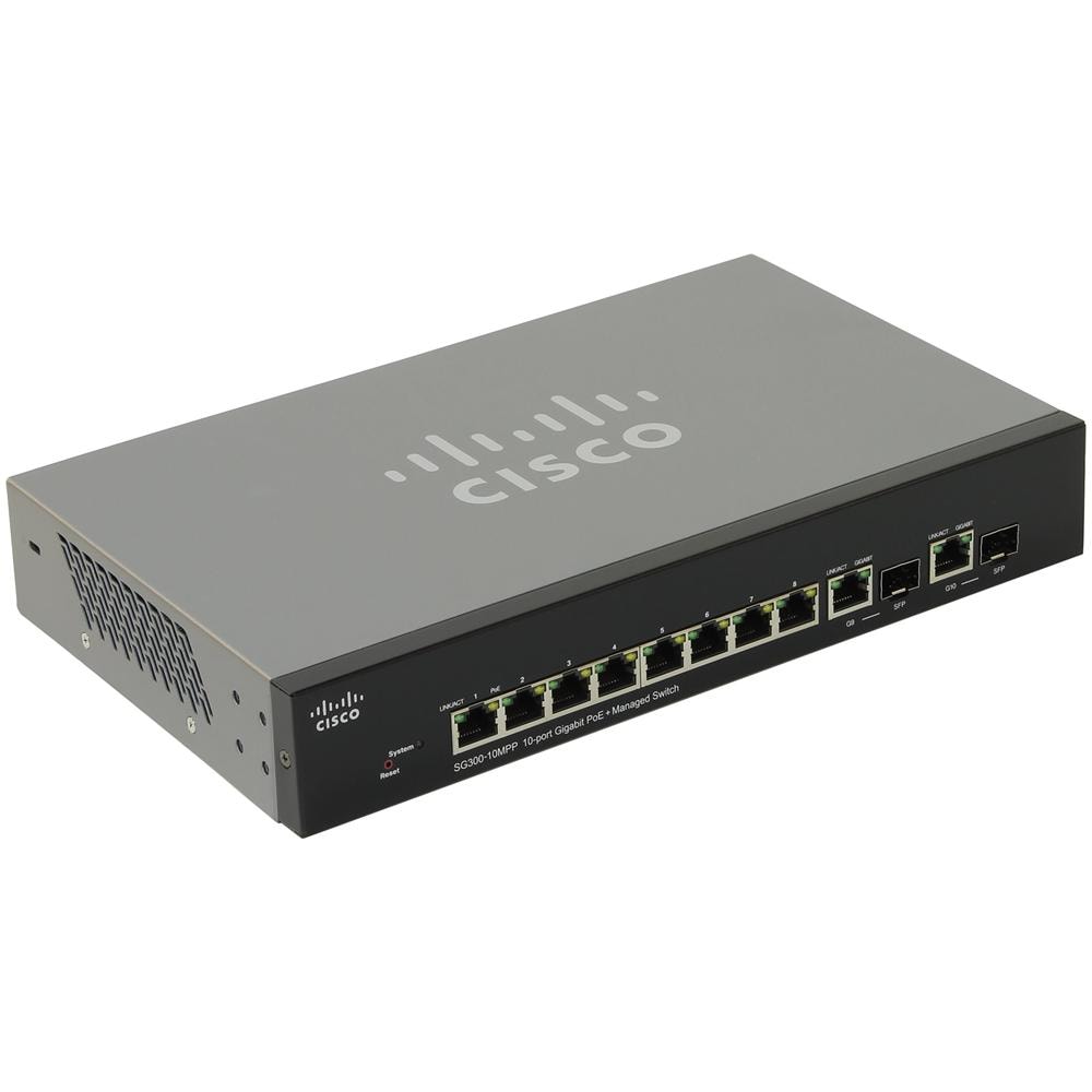 Switch SG300-10PP 10 Porte Gigabit Ethernet 2 Porte PoE+ Gestito L3 - Foto 2