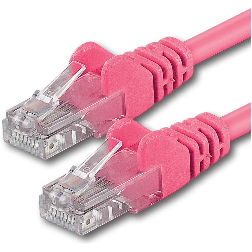 2x RJ45 M / M, Cat6 UTP, 0.25m, Rosso - Foto 1
