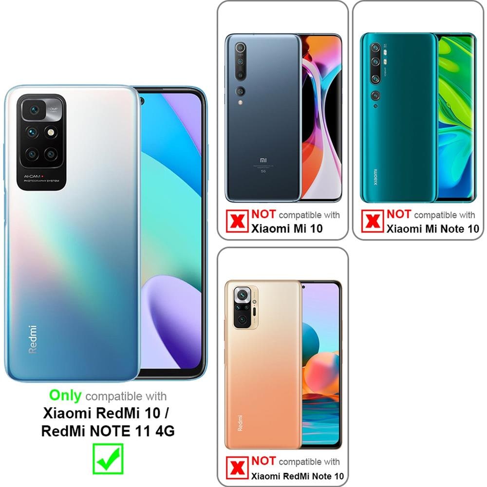 Custodia Compatibile Con Xiaomi Redmi 10 / Redmi Note 11 4g In Transparente - 360° Full Body Copertura Protettiva - Protezione Anteriore E Posteriore, Protezione A Tutto Tondo Con Protezione Del Display - Foto 2