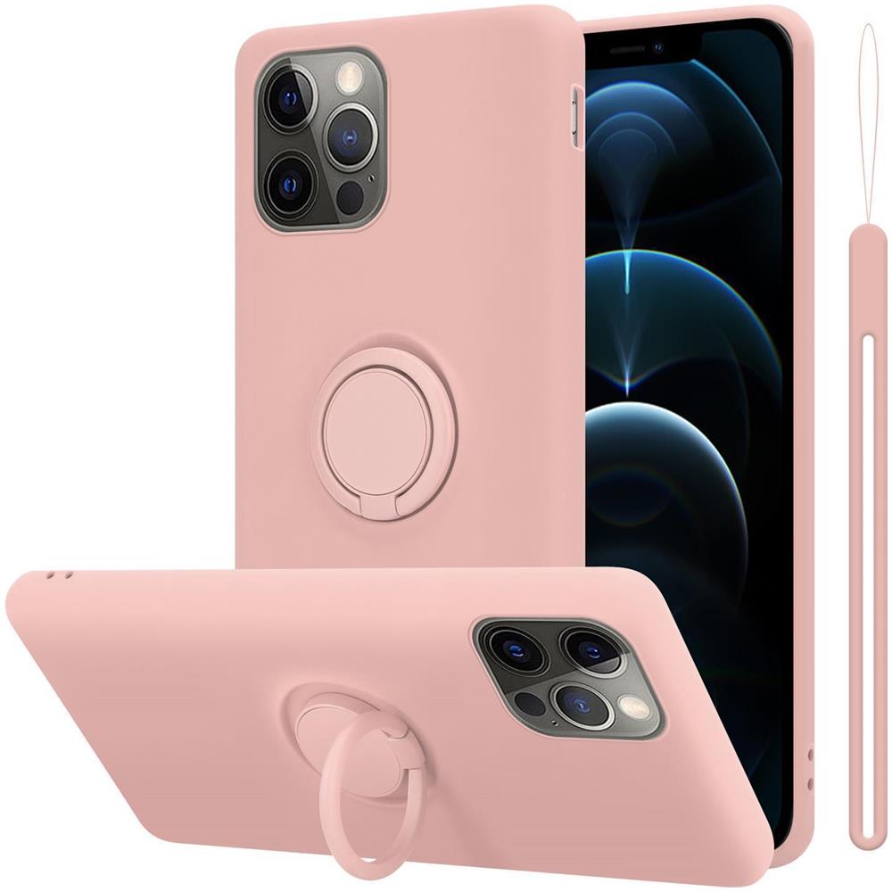 Custodia Compatibile Con Apple Iphone 13 Pro Max In Liquid Rosa - Coperchio Protettivo In Silicone Tpu Flessibile Con Anello - Foto 1