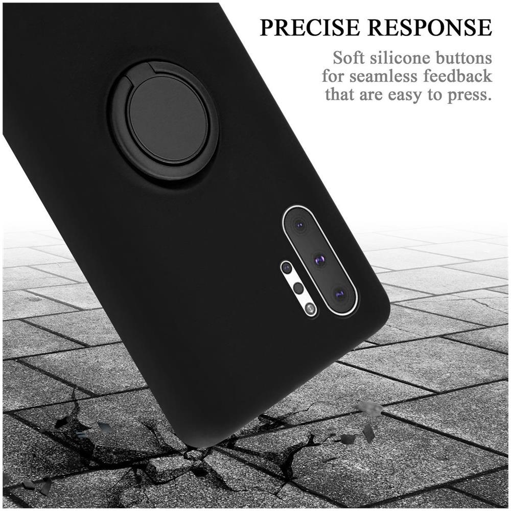 Cadorabo Custodia Compatibile Con Samsung Galaxy Note 10 Plus In Liquid Nero - Coperchio Protettivo In Silicone Tpu Flessibile Con Anello - Foto 8