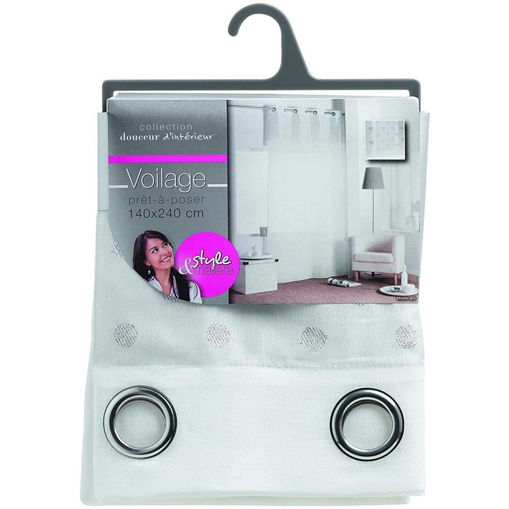 Tenda Con Occhielli Minnie, 140 X 240 Cm, Bianco Con Decorazione Grigia - Foto 2