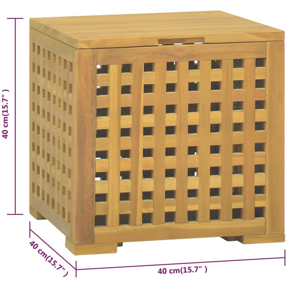 Scatola Per Corde 40x40x40 Cm In Legno Massello Di Teak - Foto 8