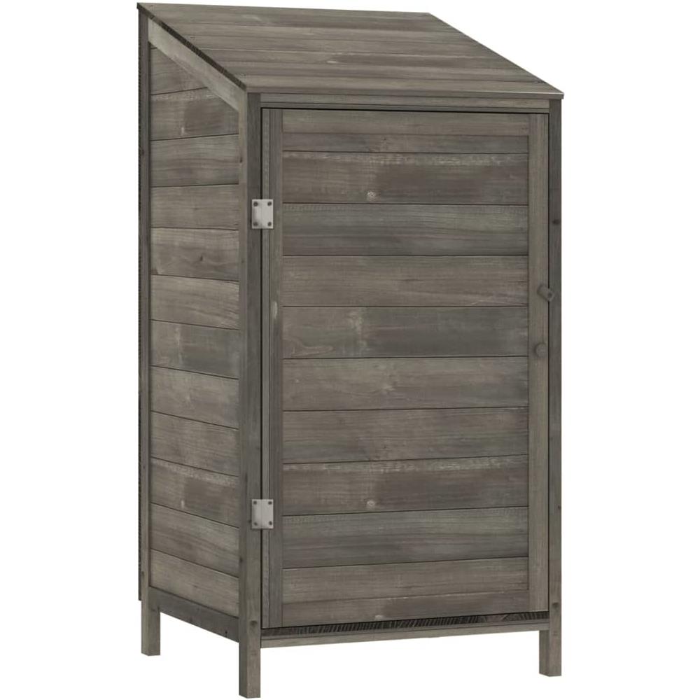 Capanno Da Giardino Antracite 55x52x112 Cm Legno Massello Abete - Foto 2