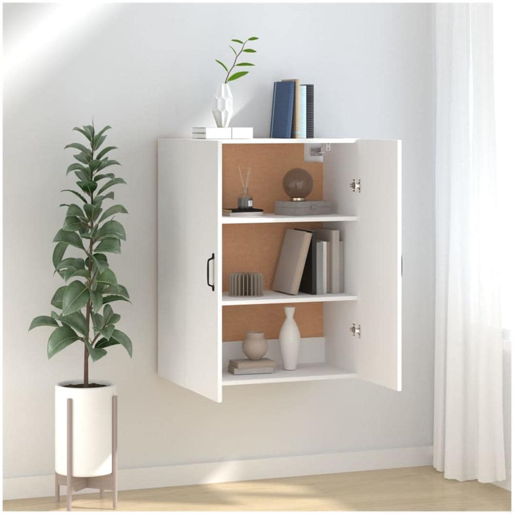 Mobile Pensile Bianco 69,5x34x90 Cm In Legno Multistrato - Foto 1