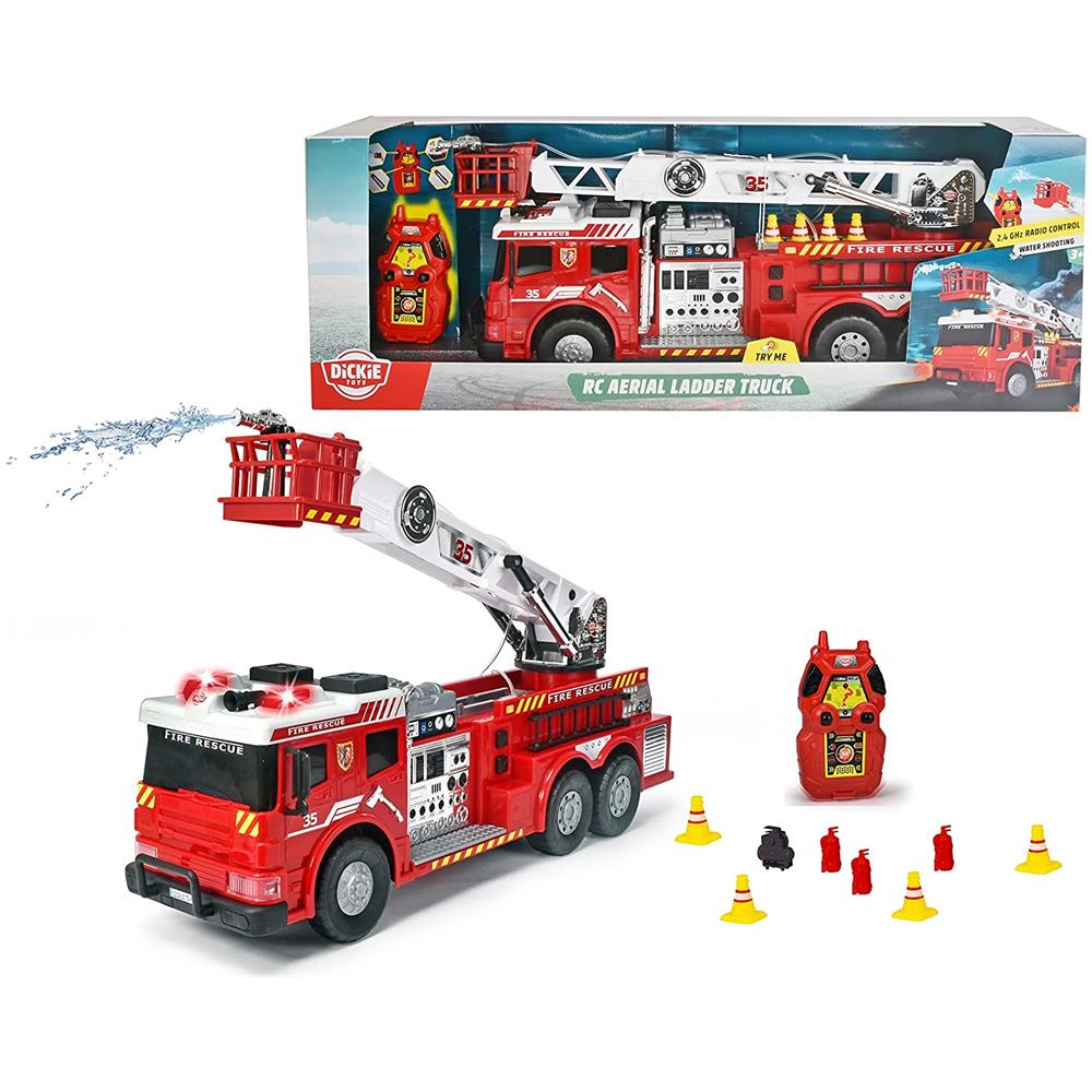 Camion Dei Pompieri 7 In 1 Con Luci E Musica - Auto Trasportatore Giocattolo Per Bambini