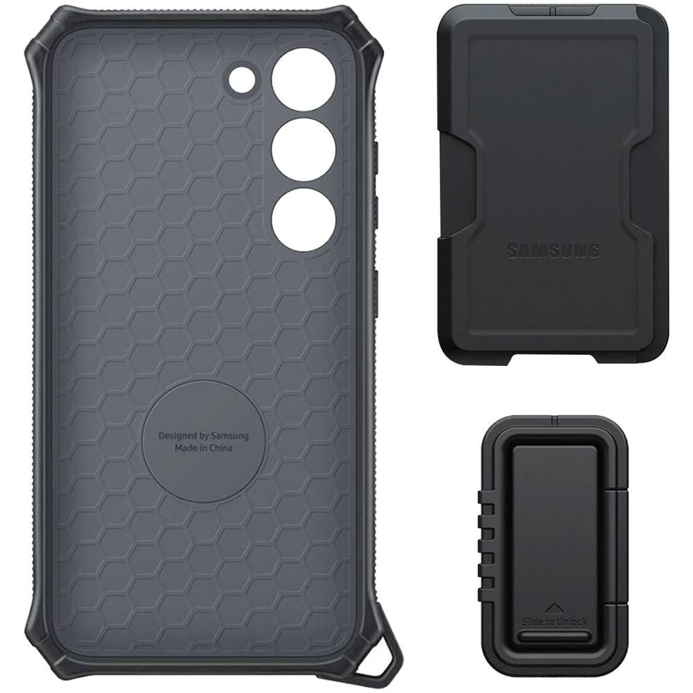 Cover Per Samsung S23 Plus Originale Rugged Gadget Case Con Supporto Black - Foto 5