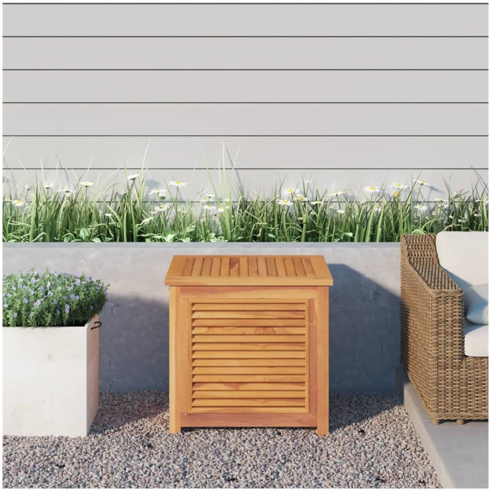 Contenitore Giardino Con Borsa 60x50x58cm Legno Massello Teak - Foto 1