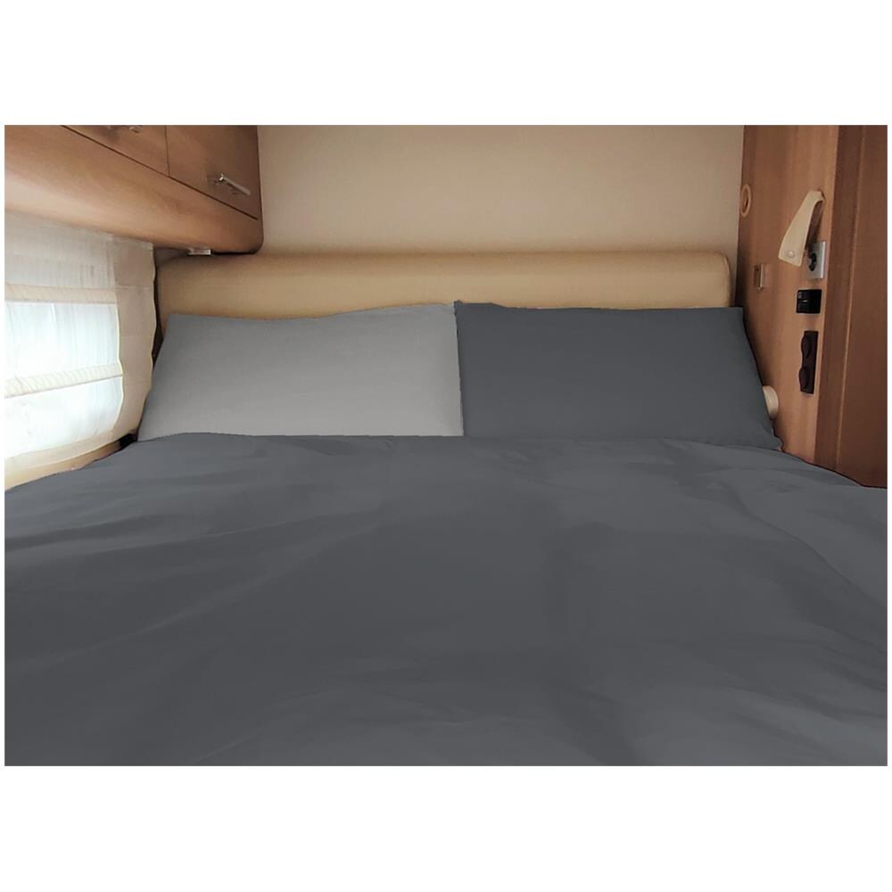Sacco Copripiumino Camper Roulotte 100% Cotone Personalizzabile Tinta Unita Double Face Singolo Sassi-piombo - Foto 2