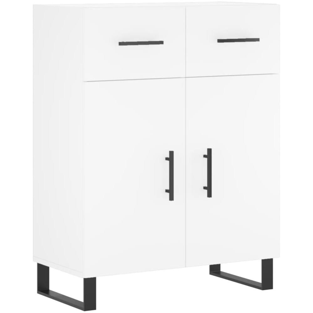 Credenza Bianca 69,5x34x90 Cm In Legno Multistrato - Foto 2