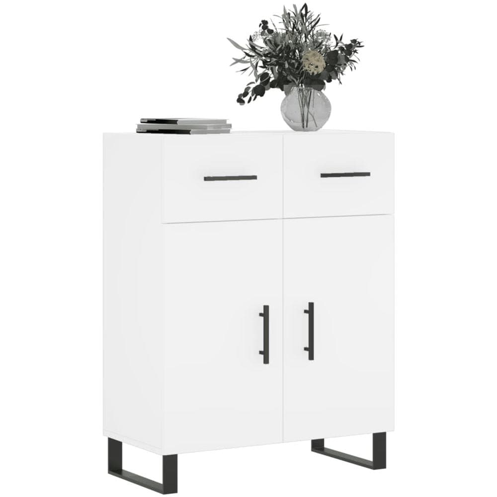 Credenza Bianca 69,5x34x90 Cm In Legno Multistrato - Foto 3