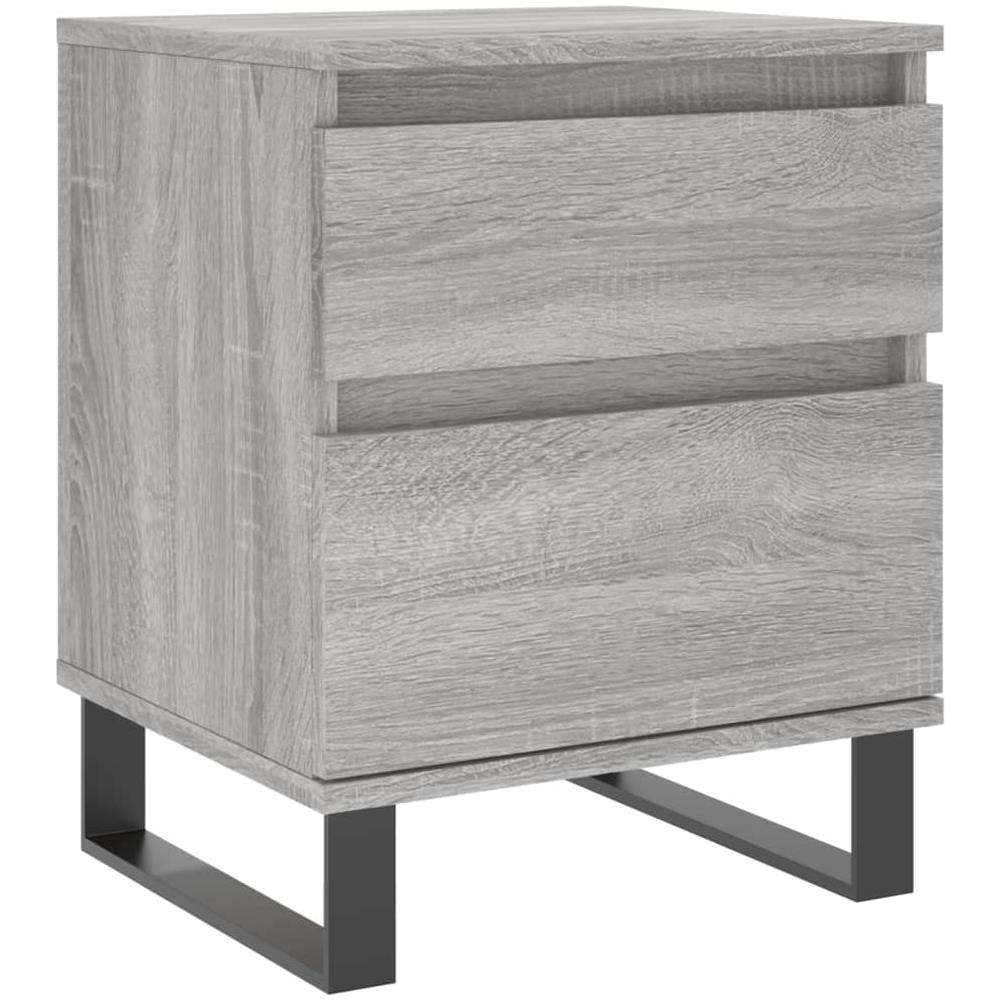 Comodino Grigio Sonoma 40x35x50 Cm In Legno Multistrato - Foto 2