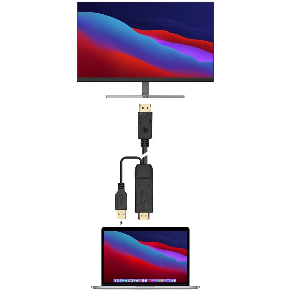A122-0641 cavo e adattatore video 1,8 m HDMI tipo A (Standard) DisplayPort + USB Type-A Nero - Foto 4