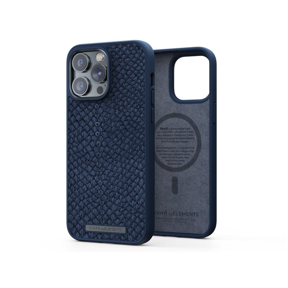 Salmon Leather Magsafe Case - iPhone 14 Pro Max - Blue - Foto 2