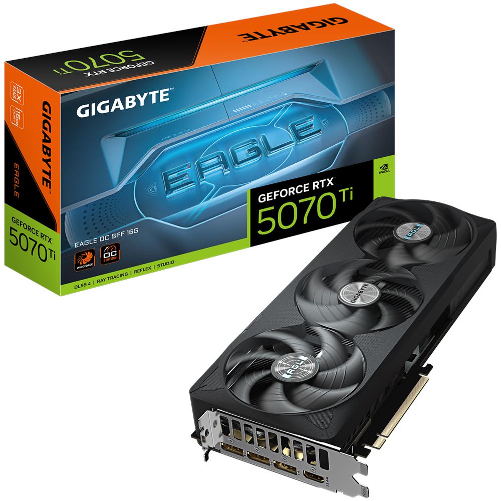 GeForce RTX 5070 Ti EAGLE OC SFF 16G GV-N507TEAGLE OC-16GD 16 GB GDDR7 PCI Express 5.0 3 x Ventola - Foto 1