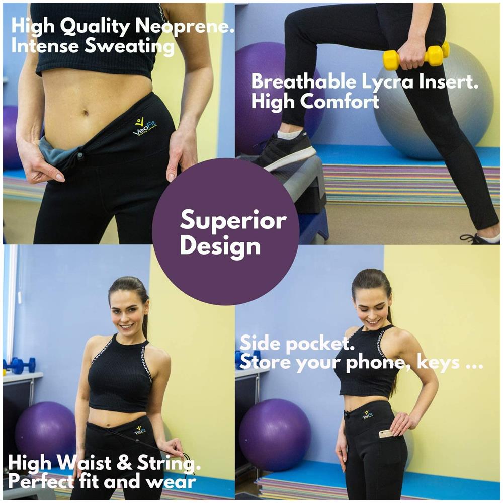 Pantalone Per Sudorazione Legging Dimagrante Donna - Tonifica E Aiuta Ad Eliminare L'acqua In Eccesso Per La Pelle Più Soda E Una Silhouette Raffinata - S - Foto 7