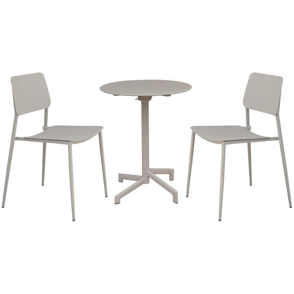 Opera - Set Tavolo In Metallo Cm Ø 60 X 74 H Con 2 Sedie Viper - Foto 1