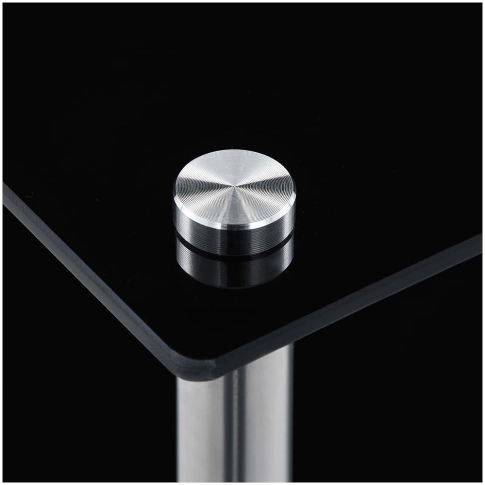 Scaffale a 6 Livelli Nero 40x40x160 cm in Vetro Temperato - Foto 2