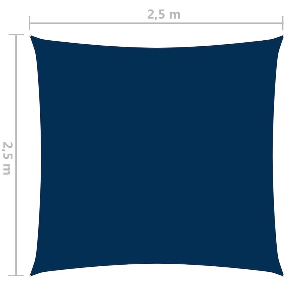 Vela Parasole in Tela Oxford Quadrata 2,5x2,5 m Blu - Foto 6