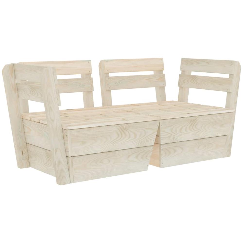 Divano Da Giardino A 2 Posti Su Pallet Legno Abete Impregnato - Foto 1