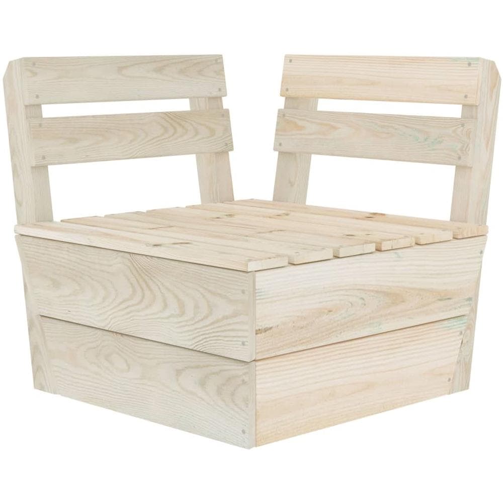 Divano Da Giardino A 2 Posti Su Pallet Legno Abete Impregnato - Foto 2