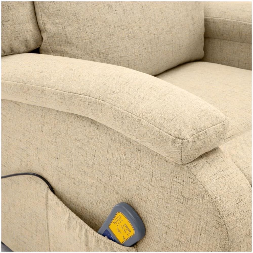 Poltrona Massaggiante Elettrica Crema in Tessuto - Foto 2