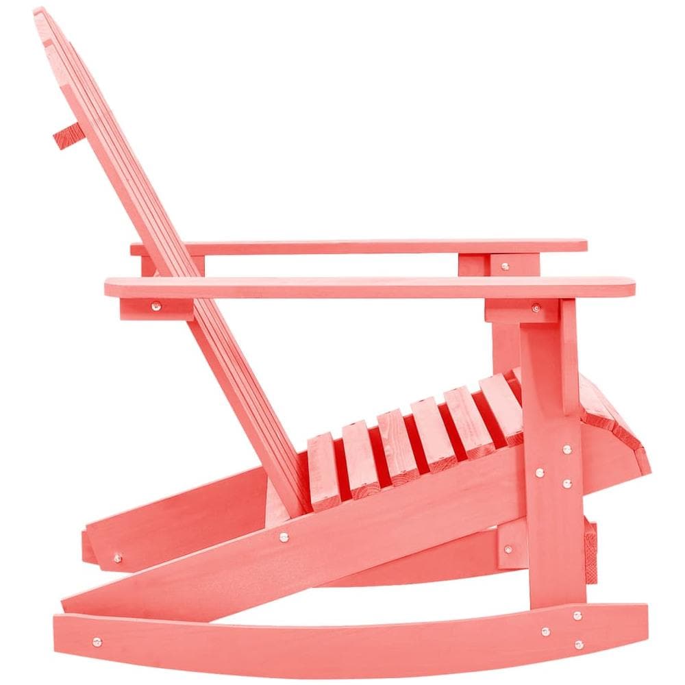 Sedia a Dondolo Giardino Adirondack in Legno di Abete Rosa - Foto 2