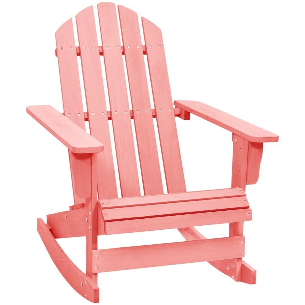 Sedia a Dondolo Giardino Adirondack in Legno di Abete Rosa - Foto 1