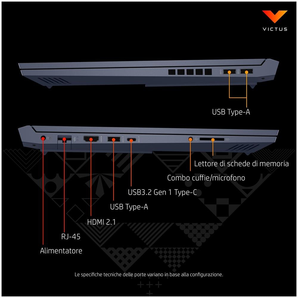Notebook Victus 16-e0017nl Monitor 16.1" Full HD AMD Ryzen 5 5600H Hexa Core Ram 16GB SSD 512GB Nvidia GeForce RTX 3050 4GB 4xUSB 3.0 Windows 10 Home - Foto 6