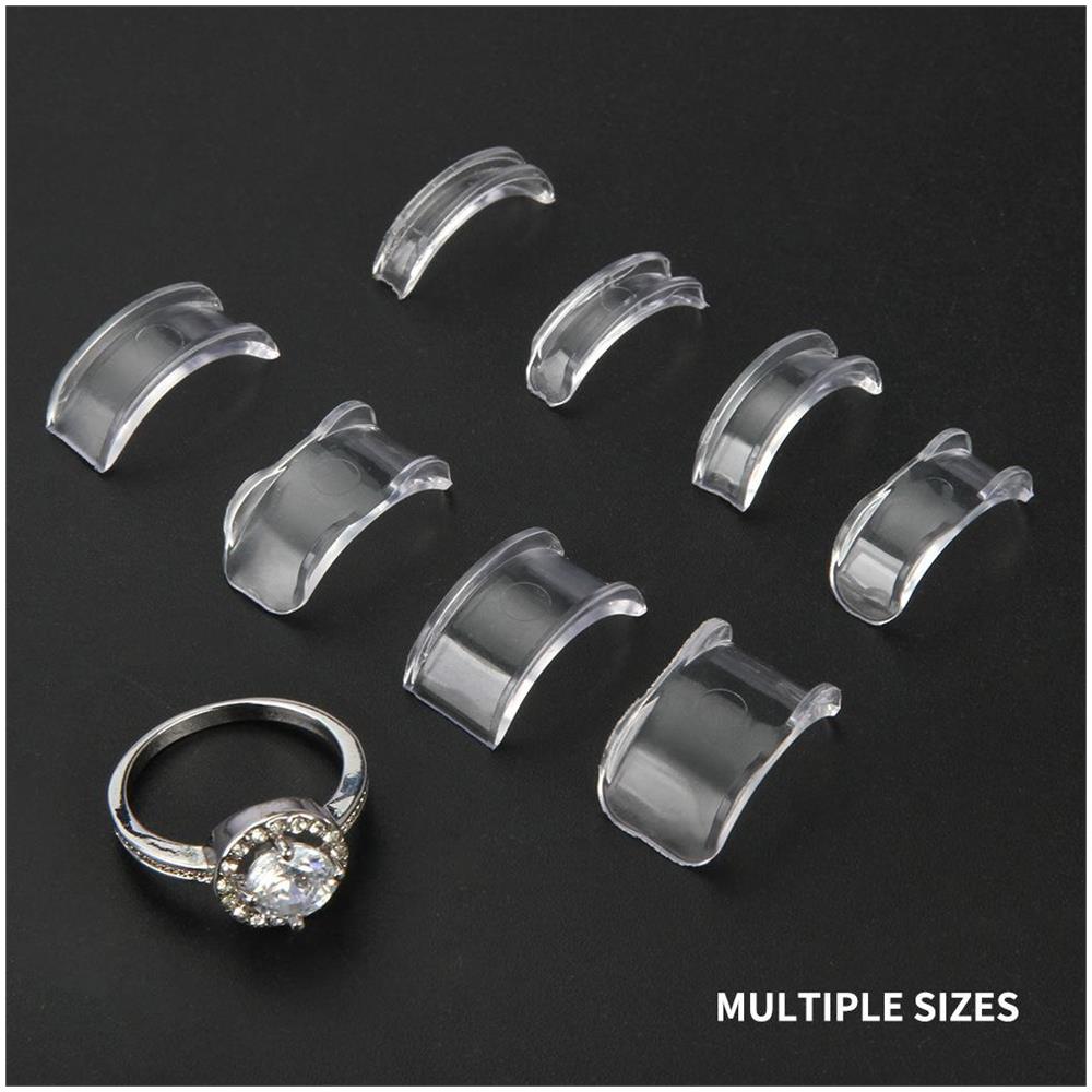 Regolatore Dell'anello Per Regolare La Dimensione Dell'anello 8 Pz Transparent S - Foto 2