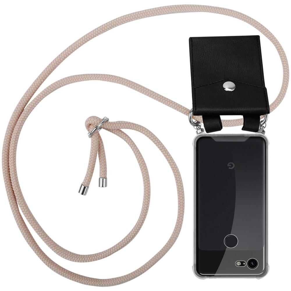 Catena Di Telefoni Cellulari Compatibile Con In Or Rosato A Perla - Coperchio Protettivo In Silicone Con Anelli D'argento, Cinturino In Corda E Custodia Staccabile - Foto 1