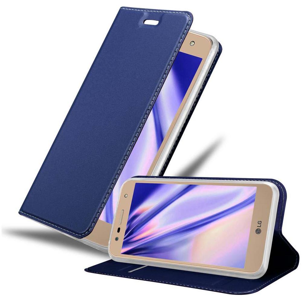 Custodia Compatibile Con Lg X Power 2 In Classy Blu Scuro - Coperchio Protettiva Con Chiusura Magnetica, Funzione Stand E Tasca Per Le Carte - Foto 1