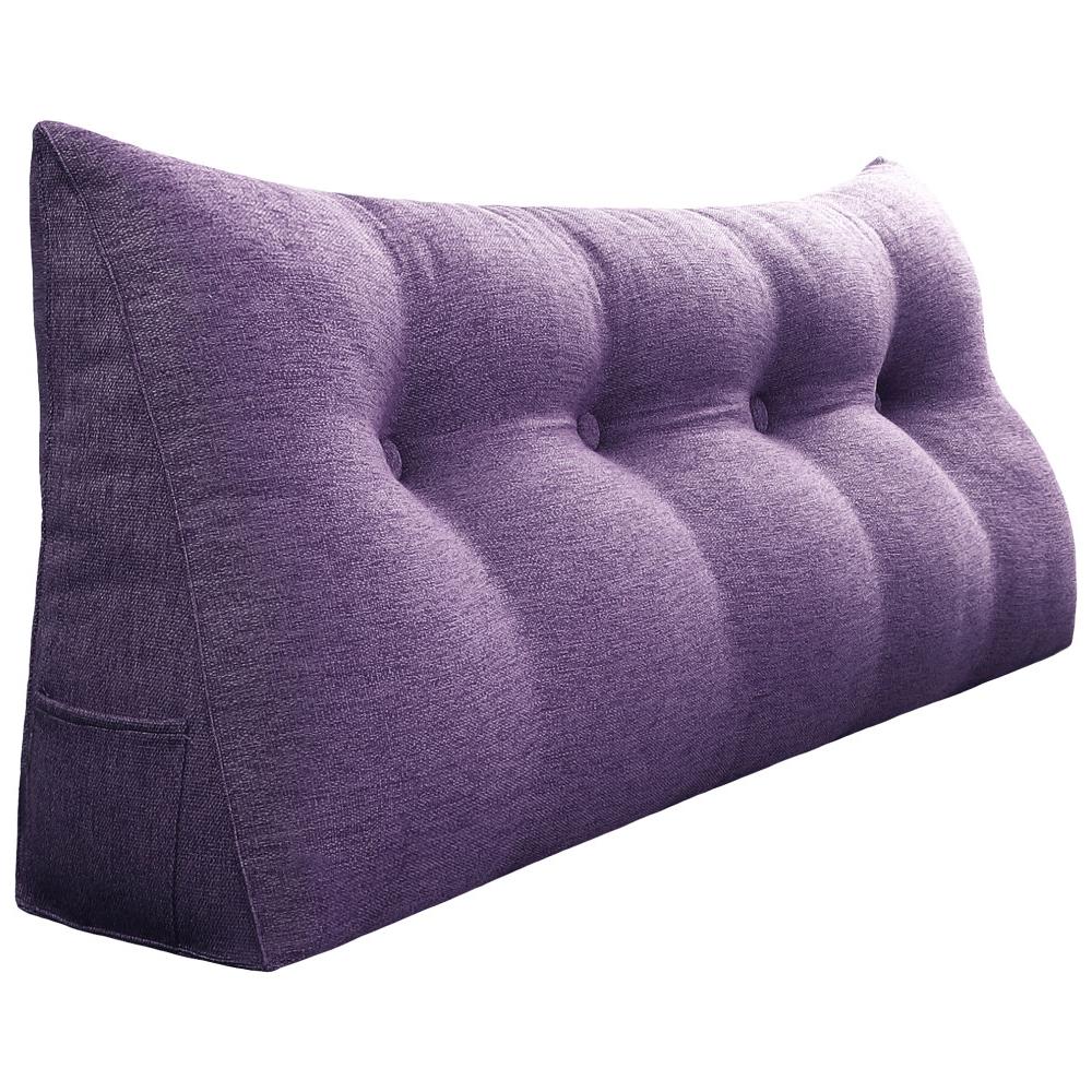 Cuscino A Cuneo Da Lettura Per Schienale, Cuscino Antireflusso Per Letto, Cuscini Gambe Lombare Di Supporto Per Divano, Grandi Testata Letto 120cm Lx20cm Px50cm A - Foto 1