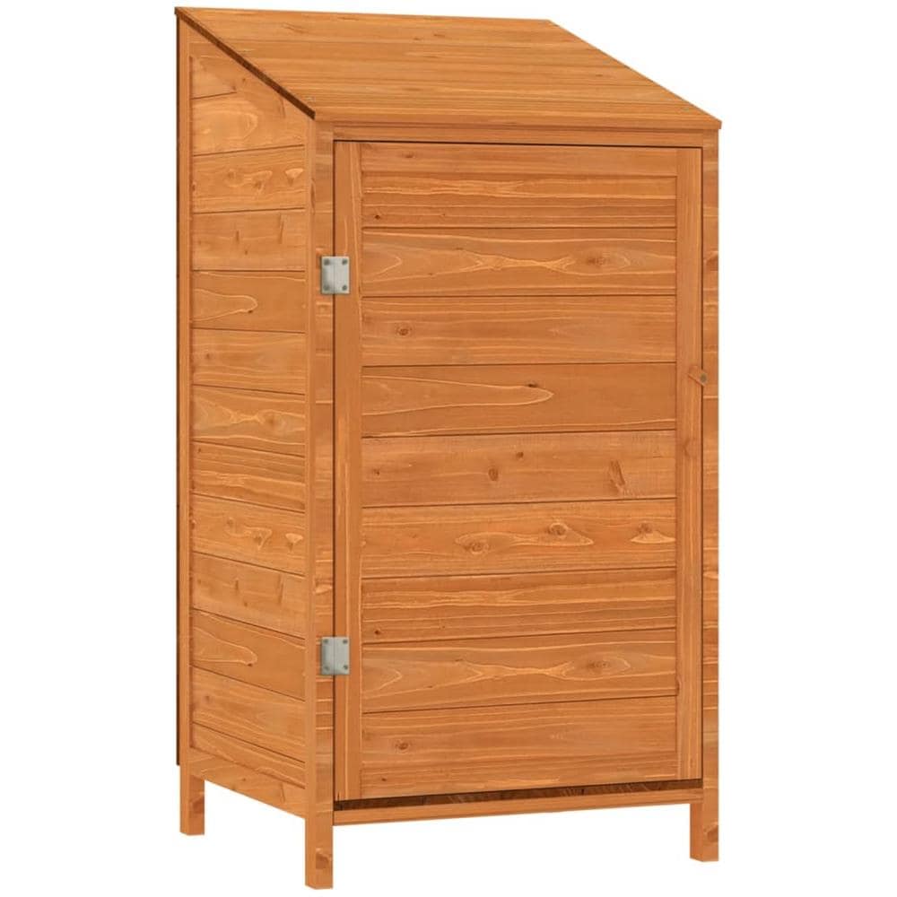 Capanno Da Giardino Marrone 55x52x112cm Legno Massello Di Abete - Foto 2